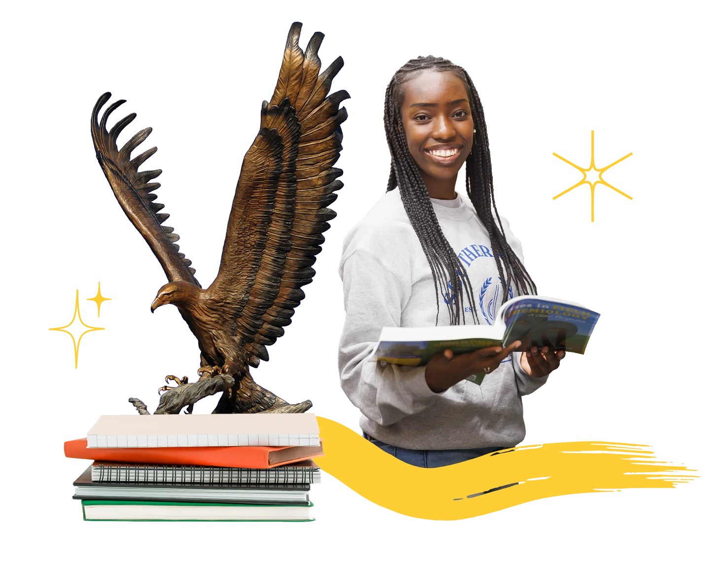 student studying
