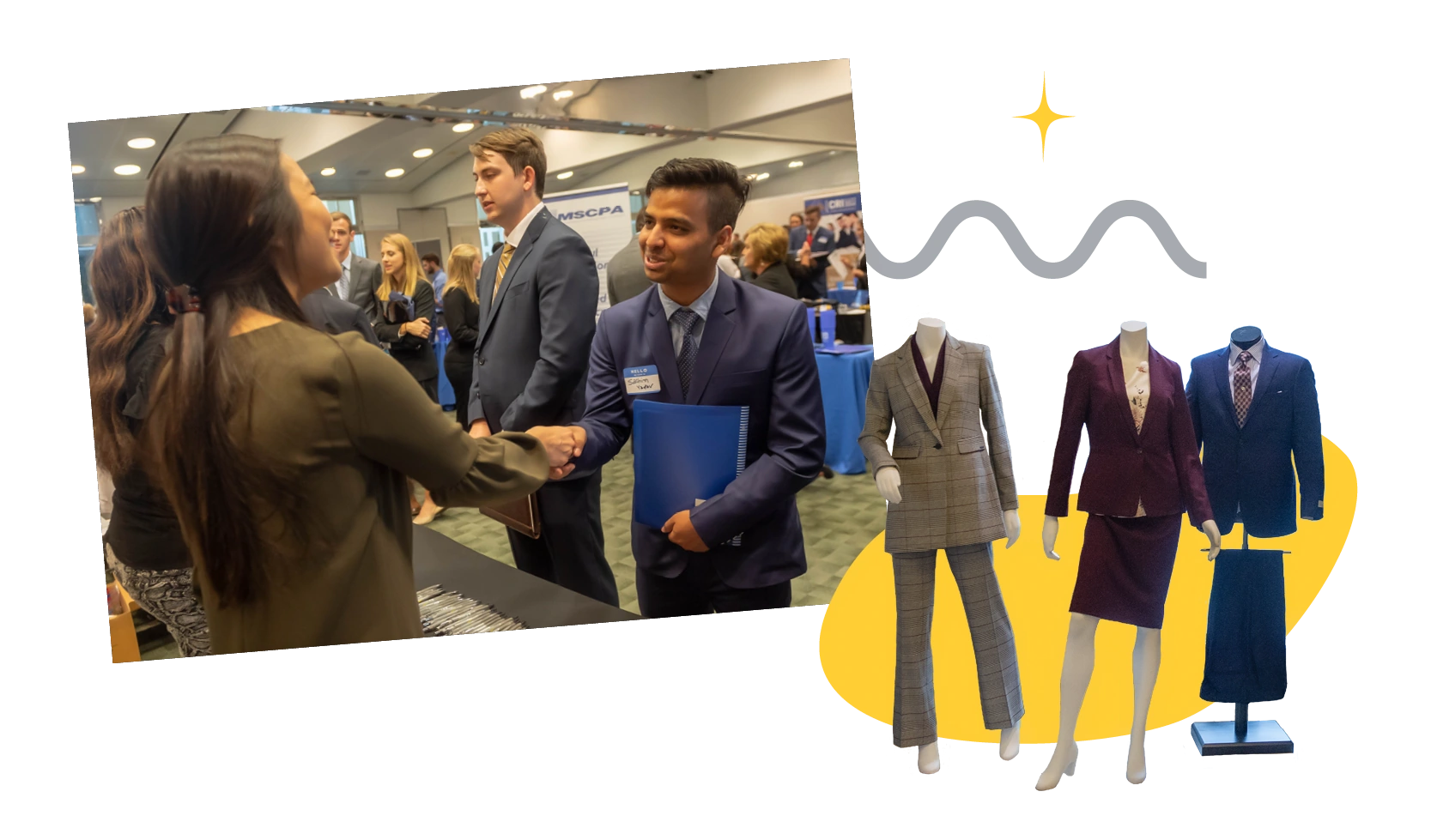 students at a career fair