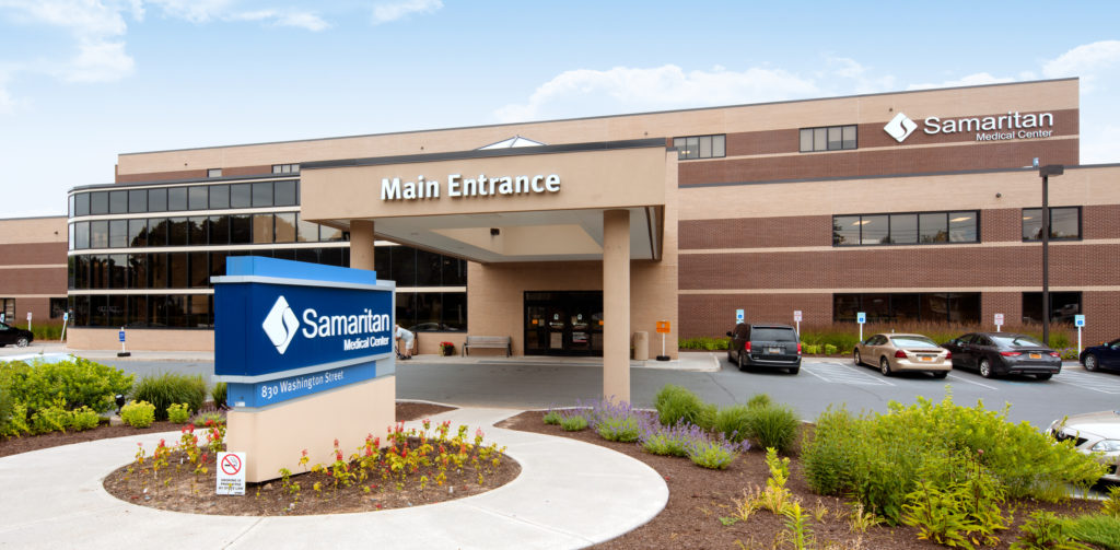 Samaritan Medical Center main entrance façade.