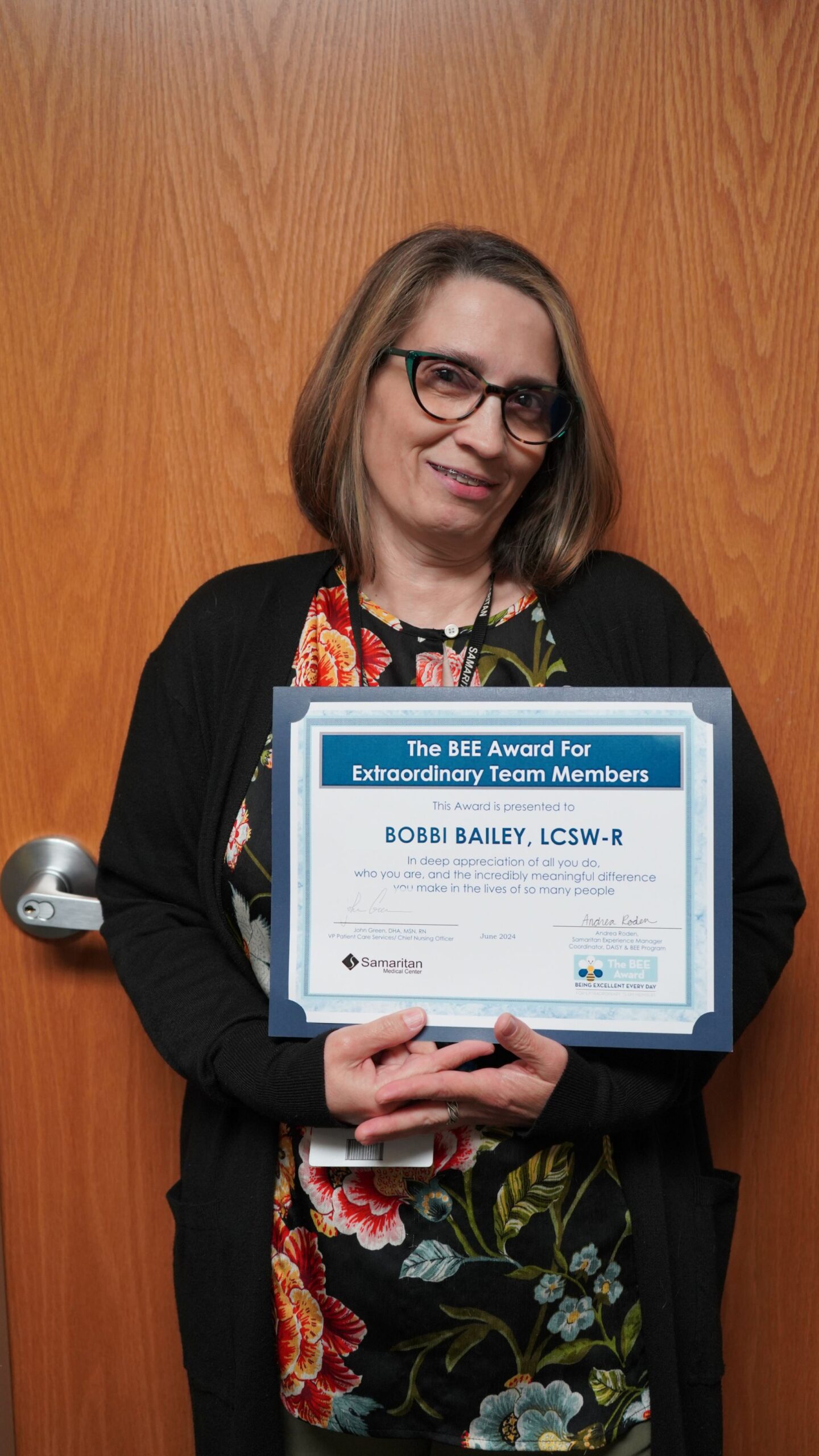 Bobbi Bailey, LCSW-R, June 2024 BEE Award winner.