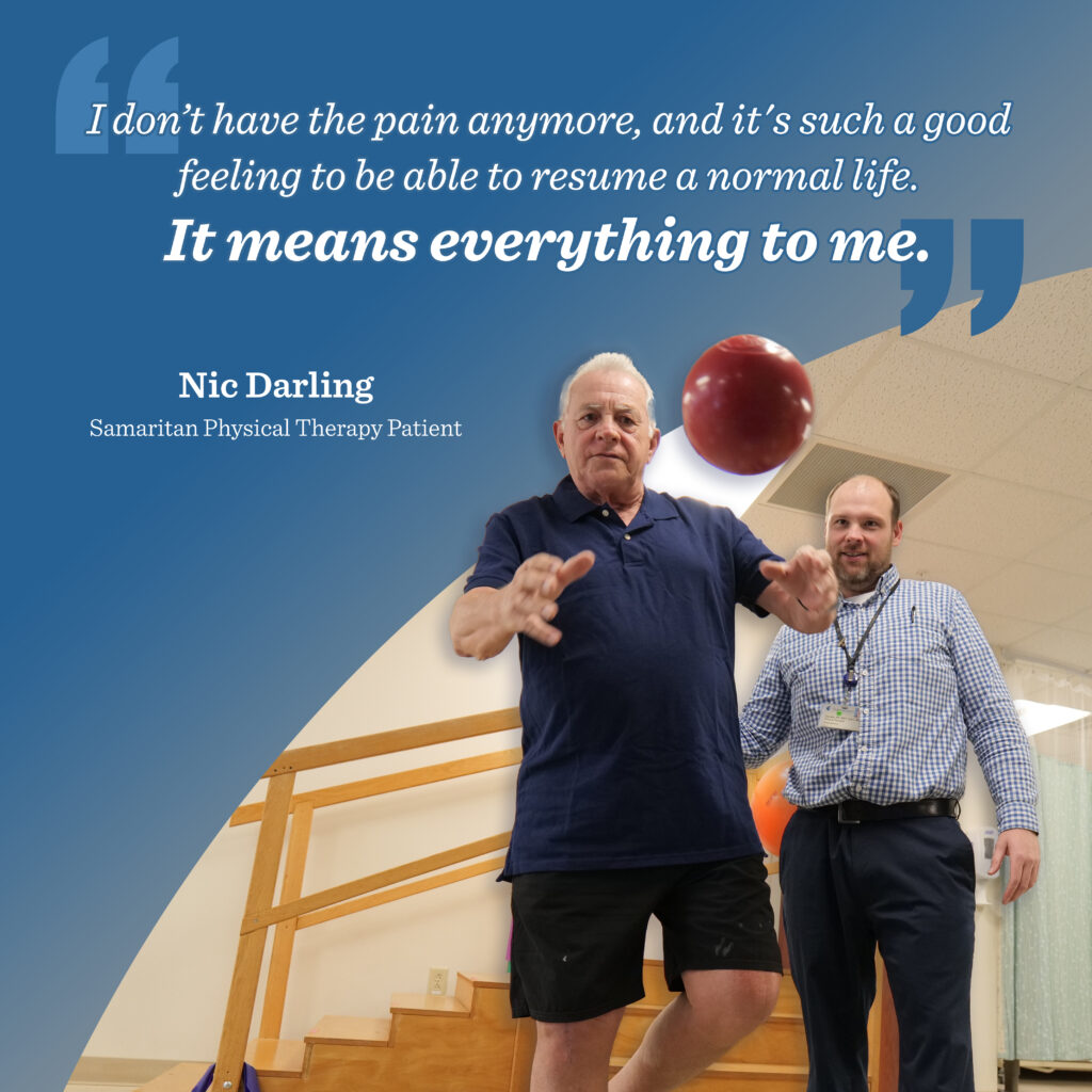 Graphic of Physical Therapy Patient Nic Darling