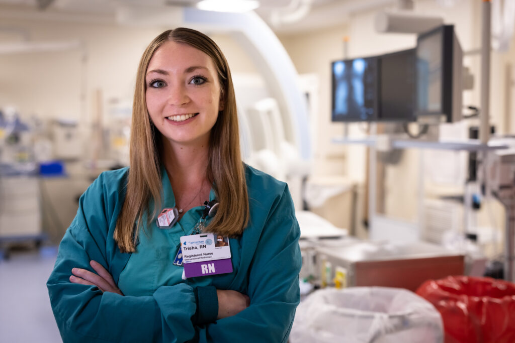 Trisha Ackerman, RN with Interventional Radiology